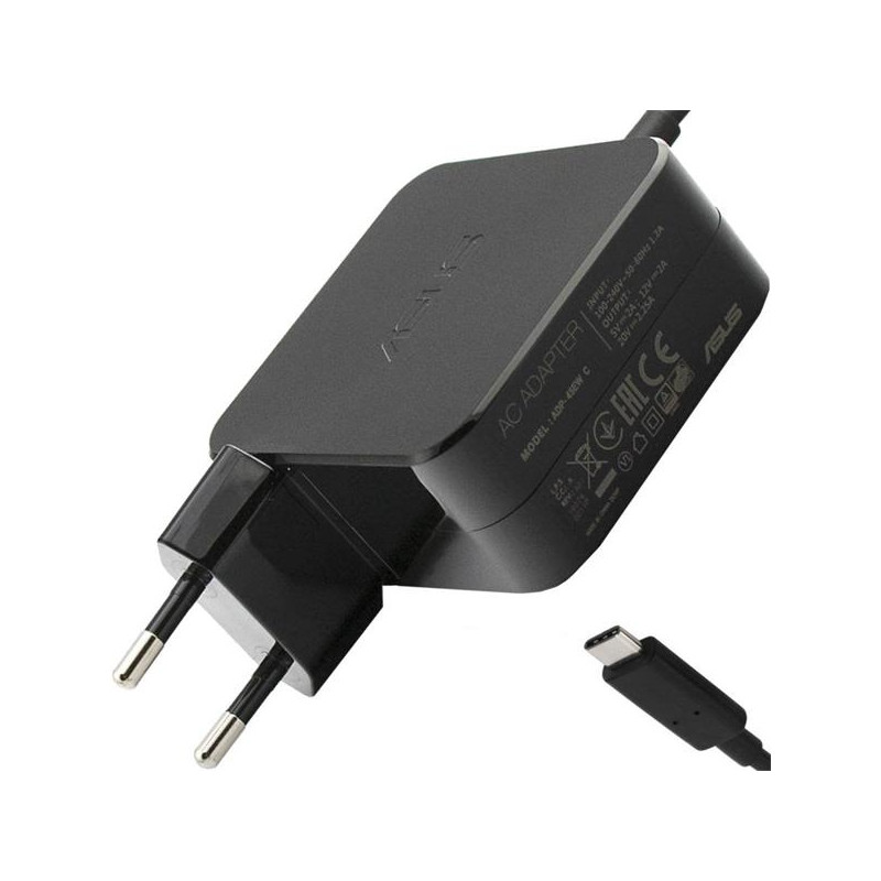 ASUS AC NAPÁJACÍ ADAPTÉR 65W 19V 2pin typ- C , s  EU plug, čierny
