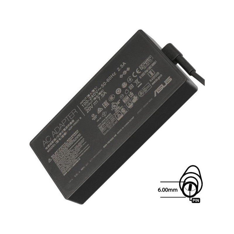 ASUS AC NAPÁJACÍ ADAPTÉR 150W 20V 3pin 6.0 mm -bez EU plug