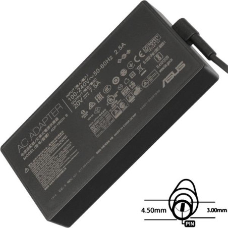 ASUS AC NAPÁJACÍ ADAPTÉR 150W 20V 3pin 4.5 mm -bez EU plug