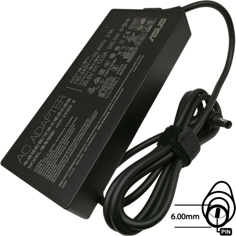 ASUS AC NAPÁJACÍ ADAPTÉR 240W 20V 3pin RECTANGLE - bez EU plugPW Cord