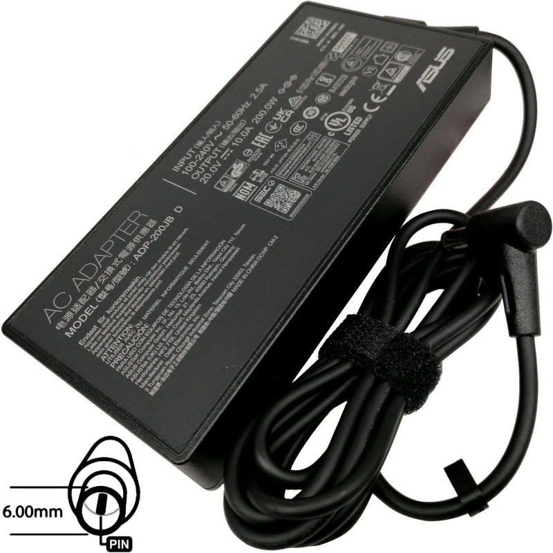 ASUS AC NAPÁJACÍ ADAPTÉR 200W 20V 3ipin  Rectangle- bez EU plug