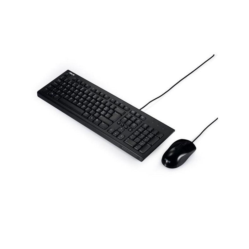 ASUS U2000 Copilot version - drôtová klávesnica a myš, čierna, CZ/SK
