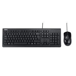 ASUS U2000 Copilot version - drôtová klávesnica a myš, čierna, CZ/SK