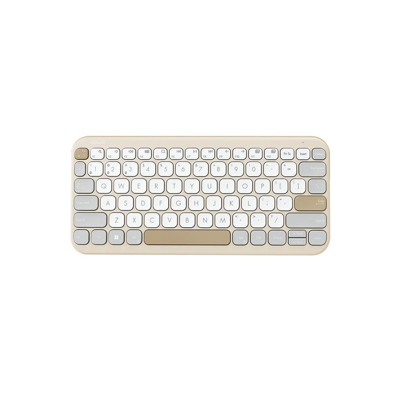 ASUS Marshmallow KW100 Copilot version - bezdrôtová klávesnica, Oat Milk, CZ/SK