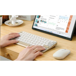 ASUS Marshmallow KW100 Copilot version - bezdrôtová klávesnica, Oat Milk, CZ/SK