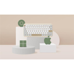 ASUS Marshmallow KW100 Copilot version - bezdrôtová klávesnica, Oat Milk, CZ/SK