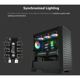 COUGAR PC skříň AIRFACE ECO RGB Black Mid Tower Airflow 2 x 180mm ARGB PWM Fans 1x 120mm ARGB Fan