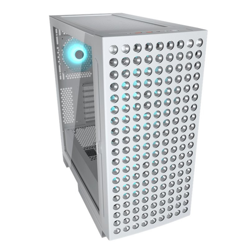 COUGAR PC skříň AIRFACE ECO RGB White Mid Tower Airflow 2 x 180mm ARGB PWM Fans 1x 120mm ARGB Fan