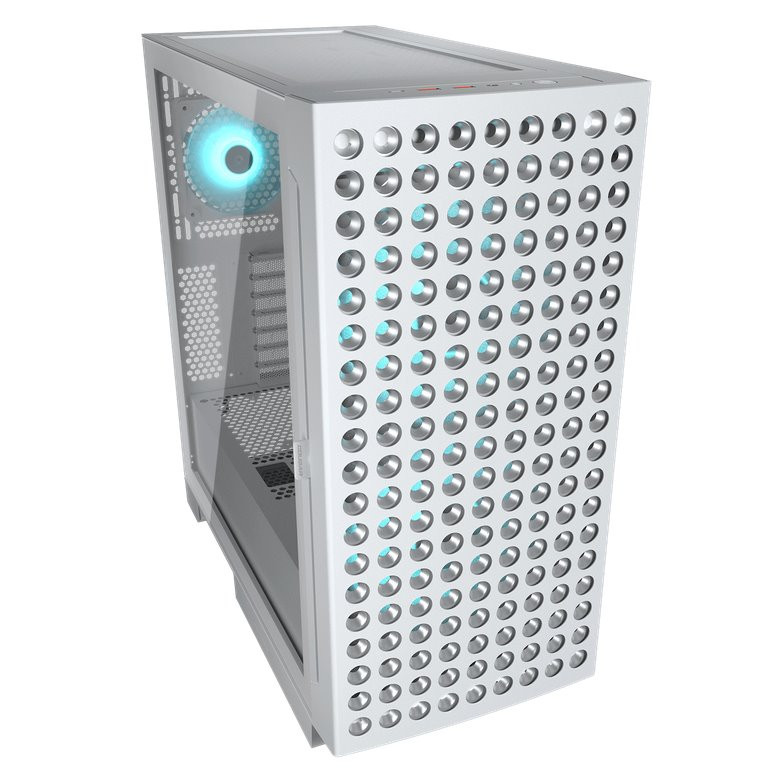 COUGAR PC skříň AIRFACE ECO RGB White Mid Tower Airflow 2 x 180mm ARGB PWM Fans 1x 120mm ARGB Fan
