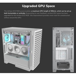 COUGAR PC skříň AIRFACE ECO RGB White Mid Tower Airflow 2 x 180mm ARGB PWM Fans 1x 120mm ARGB Fan