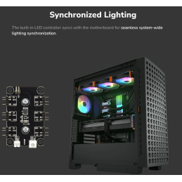 COUGAR PC skříň AIRFACE ECO RGB White Mid Tower Airflow 2 x 180mm ARGB PWM Fans 1x 120mm ARGB Fan