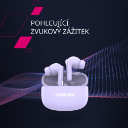 Bezdrátová stereo sluchátka True Wireless OnGo 9 černá