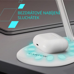 CANYON Bezdrátová nabíječka WCS-205 15W Qi2 2in1 White