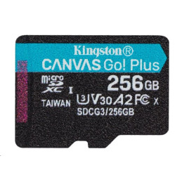 Kingston paměťová karta 256GB SDXC Canvas Go Plus Gen4 C10 UHS-I U3