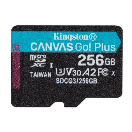 Kingston paměťová karta 256GB SDXC Canvas Go Plus Gen4 C10 UHS-I U3
