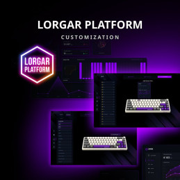 LORGAR Klávesnice KBP70MW, mechanická, bezdrátová herní, černá/červená, CS