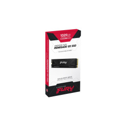Kingston SSD 1024GB Fury Renegade G5 PCIe 5.0 NVMe M.2 (čtení/zápis: 14200/11000MB/s, 2,2M IOPS)