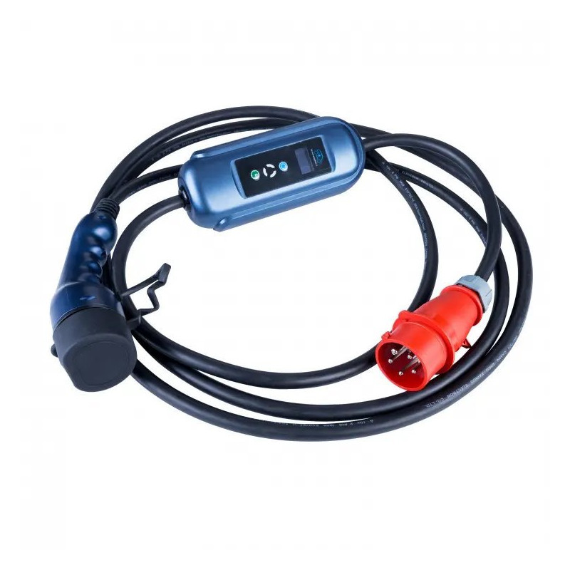Akyga Kabel napájecí pro elektromobily 16A CEE 5pin/Type2 LCD, 5m - plně funkční, bez orig. boxu