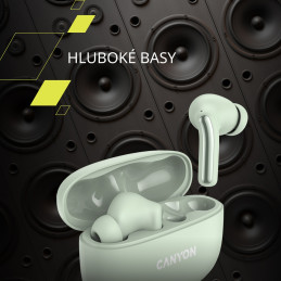 Bezdrátová stereo sluchátka True Wireless OnGo 9 fialová