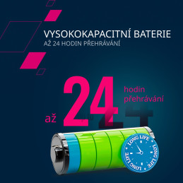 Bezdrátová stereo sluchátka True Wireless OnGo 9 fialová
