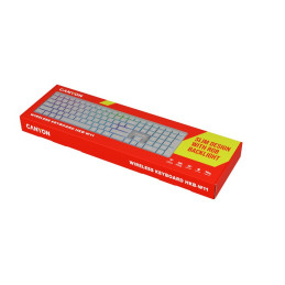 CANYON keyboard HKB-W11 EN/CS RGB Dual Mode Wireless Grey