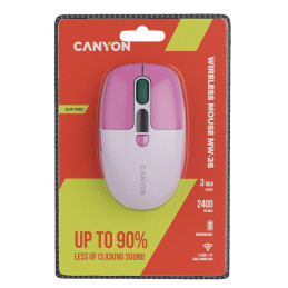CANYON mouse MW-26 LCD Silent Dual Mode Wireless Pink