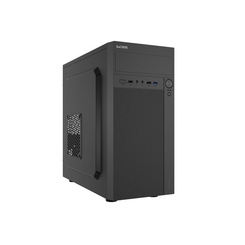1stCOOL STEP  PREMIUM, skrinka mATX, USB-C, USB3.0, 2xUSB, 2x ventilátor, čierna