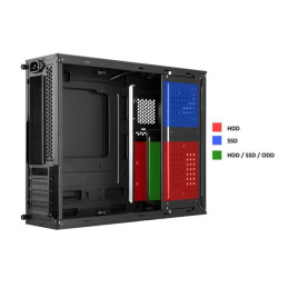 1stCOOL SFF COMPACT 1, skrinka mATX, s ODD USB-C, USB3.0, 2xUSB2.0, CR, čierna