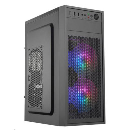 Eurocase ML N6-530B ARGB, skrinka ATX, 2x ARGB ventilátor, 2xUSB3.0, čierna