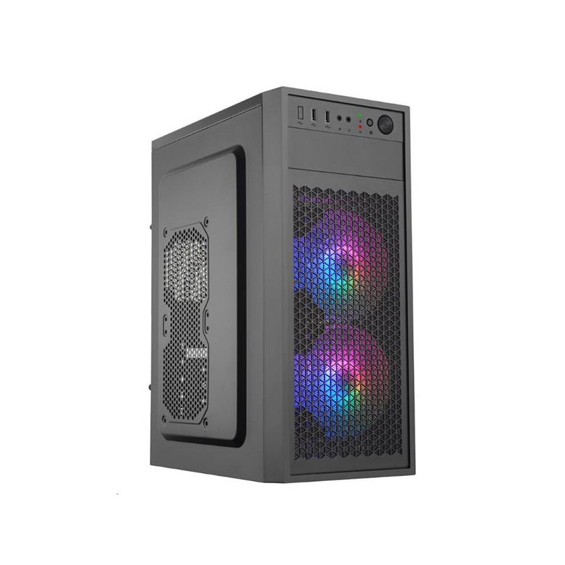 Eurocase ML N6-530B ARGB, skrinka ATX, 2x ARGB ventilátor, 2xUSB3.0, čierna