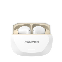 Bezdrátová stereo sluchátka True wireless Hexagon 7, bílo/béžová