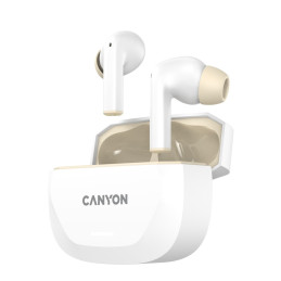 Bezdrátová stereo sluchátka True wireless Hexagon 7, bílo/béžová