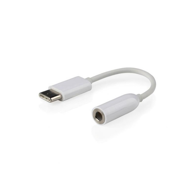 Gembird audio adaptér USB-C (F) na stereo 3.5 mm jack (M), 10cm kábel, biely
