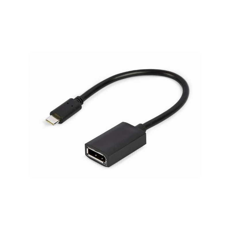 Gembird adaptér USB-C (M) na DisplayPort (F), 4K, 0.15m kábel, čierny