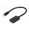 Gembird adaptér USB-C (M) na DisplayPort (F), 4K, 0.15m kábel, čierny