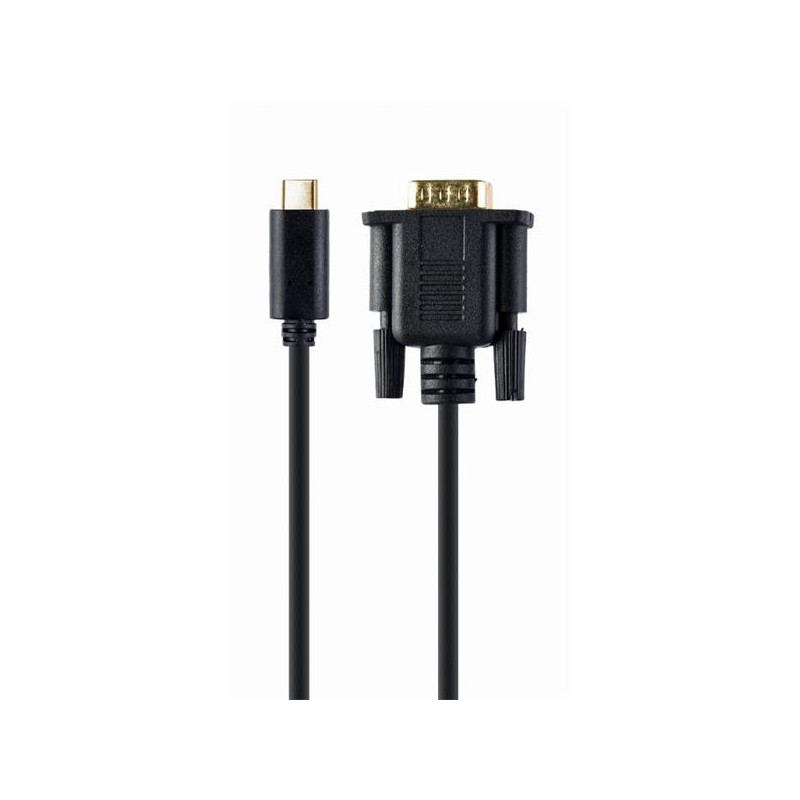 Gembird kábel USB-C (M) na VGA (M), 2 m, blister, čierny