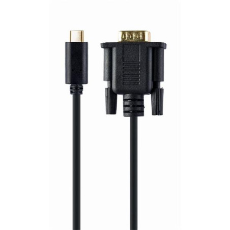 Gembird kábel USB-C (M) na VGA (M), 2 m, blister, čierny