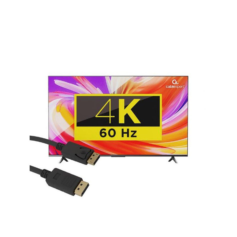 Gembird kábel DisplayPort (M/M), 4K, 10m, čierny