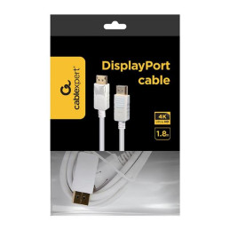 Gembird kábel DisplayPort (M/M), 4K, 1.8 m, biely