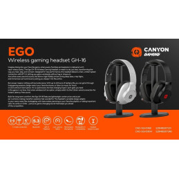 CANYON headset EGO GH-16 3in1 2.4Ghz+BT White