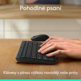 Logitech bezdrátová klávesnice K250 - GRAPHITE - CZE-SKY - INTNL
