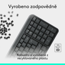 Logitech bezdrátová klávesnice K250 - GRAPHITE - CZE-SKY - INTNL