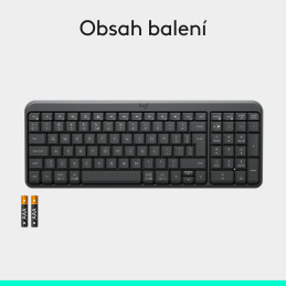 Logitech bezdrátová klávesnice K250 - GRAPHITE - CZE-SKY - INTNL