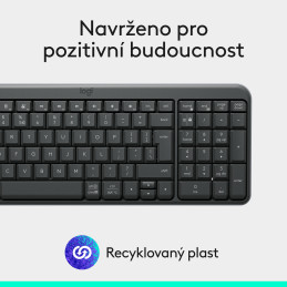 Logitech bezdrátová klávesnice K250 - GRAPHITE - CZE-SKY - INTNL