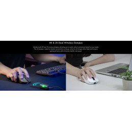 COUGAR herní myš bezdrátová/drátová REVENGER PRO 4K BLACK, čip PixArt 3395, 26000dpi, 650 IPS, 55g