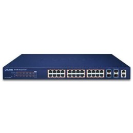 OPRAVENÉ - Planet SGS-5240-24P4X L2/L3 PoE switch, 24x 1GE, 4x 10G SFP+, PoE 802.3at 30/370W, stohování