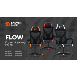 CANYON gaming chair Flow MCH01 Mesh Black White