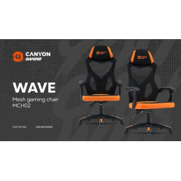 CANYON gaming chair Wave MCH02 Mesh Black Orange