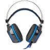 NEDIS herný headset GHST500BK/ drôtové slúchadlá + mikrofón/ zvuk 7.1/ LED/ USB/ kábel 2,1 m/ čierno-modrý