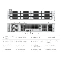 Synology ActiceProtect DP7200, 12-bay včetně 10x 12TB HDD v RAID6 + 2x 1920GB SSD, RAM 32GB, 2x USB, 1x GLAN + 2x 10Gb